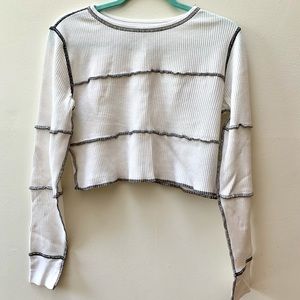 SOLD! Urban Outfitters Cropped Thermal Lettuce Top